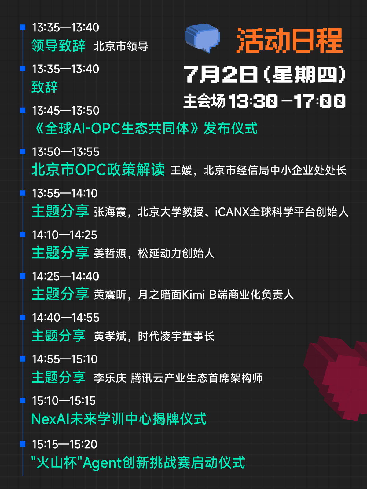 7月2日下午主会场活动日程上半部分